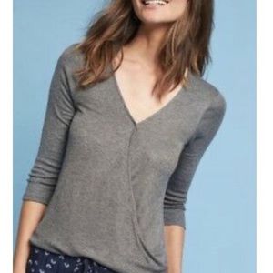 Eri & Ali grey wrap top